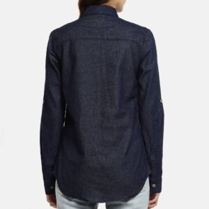 Solid Casual Denim Shirt