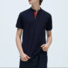 ROUND NECK SNAP BUTTON POLO