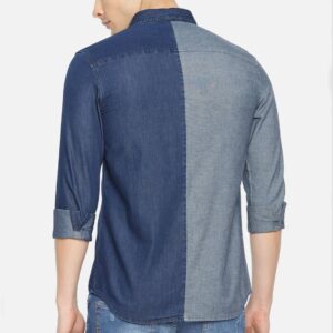 Men Blue Slim Fit Denim Shirt